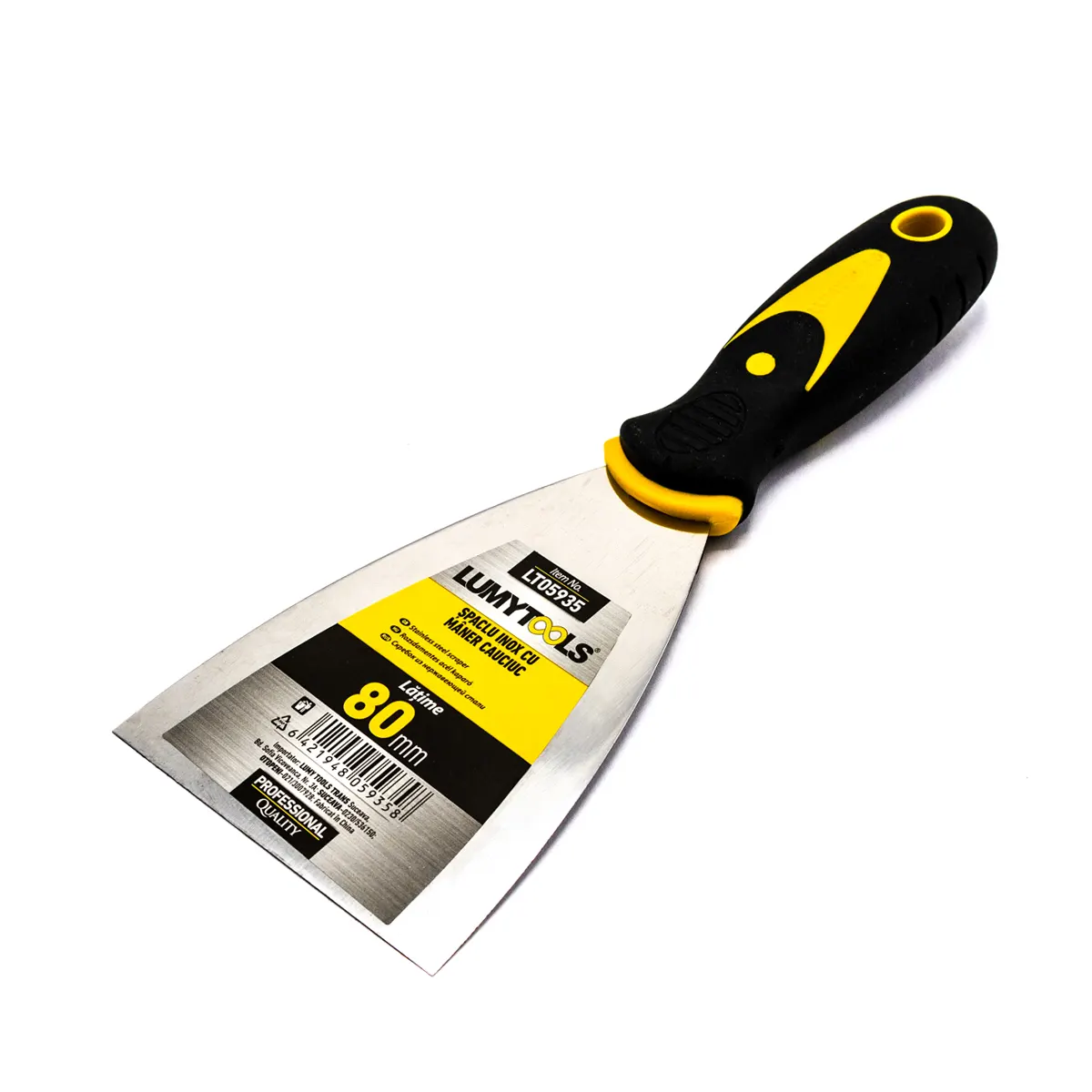 Spaclu Inox Maner Cauciuc 80Mm